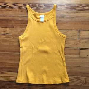NWOT H&M gold ribbed tank size small